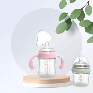 Hot sale Soft Spout Sippy Baby Water Wide Mouth Bottle Feeding Bottle Newborn Learner Baby Bottle 150ML/250ML