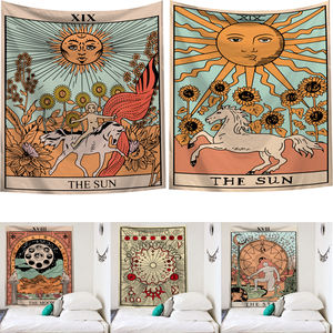 Mandala <span class=keywords><strong>Tarot</strong></span> Tapestry Wandkleed Maanfase Veranderende Wandtapijten Slaapkamer Decor Bedsprei Dekbedhoes Zon Maan Wanddecoratie - Product Image 3