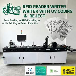 เครื่องพิมพ์อิงค์เจ็ท UV แบบถ่ายโอนข้อมูลแบบเรียลไทม์ สำหรับป้าย RFID ในตัว พร้อมระบบป้อนอัตโนมัติ และระบบคัดแยกป้ายที่ชำรุดอัตโนมัติ - Product Image 1