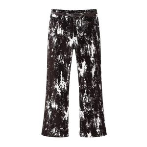 Ropa de Mujer Europea y Americana, Primavera y Otoño 2025, Nuevo Estilo Casual con Estampado Animal y Cinturón, Jeans Ajustados - Product Image 1