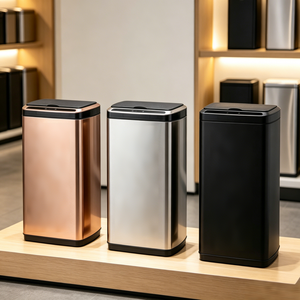 <span class=keywords><strong>Cubo</strong></span> de <span class=keywords><strong>Basura</strong></span> Inteligente de Acero Inoxidable de 13 Galones, <span class=keywords><strong>Cubo</strong></span> de <span class=keywords><strong>Basura</strong></span> Automático con Sensor de Movimiento, <span class=keywords><strong>Cubo</strong></span> de <span class=keywords><strong>Basura</strong></span> sin Contacto para Cocina - Product Image 2