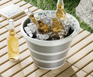 ถังพลาสติกพับได้ขนาด 10 ลิตร แบบพับเก็บได้ ประหยัดพื้นที่ สำหรับใช้ในสวนหรือตั้งแคมป์ ขายส่ง - Product Image 2