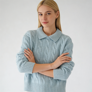 <span class=keywords><strong>Pull</strong></span> en cachemire et laine de qualité supérieure Ralph, style <span class=keywords><strong>vintage</strong></span> américain, torsadé, effet deux pièces, pour l'automne et l'hiver - Product Image 2