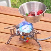 Réchaud de camping à gaz portable coupe-vent pour pique-nique, randonnée et activités de plein air