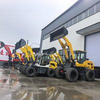 Kostenloser Versand Euro 5 Radlader Hydraulisch 4x4 Allrad Frontschaufellader für Hofarbeit Diesel-Lader für Baumaschinen