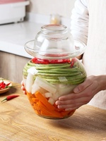 Vacío precio de fábrica personalizado 5L 10L 15L 20L 25L Hermético Pickle Conservado Mermelada Comida Tarro de vidrio Contenedor