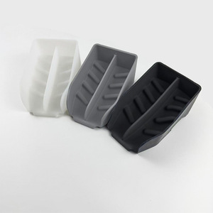 Support à éponge en silicone avec drainage pour évier de cuisine, séchage rapide, forme carrée - Product Image 2