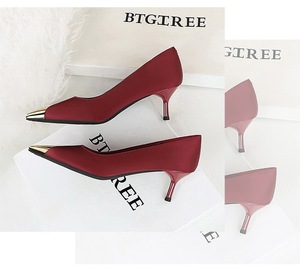 Zapatos de Vestir Elegantes para Mujer, Diseño de Tacón de Aguja, Punta Cerrada, Ligeros y Delgados, <span class=keywords><strong>Sandalias</strong></span> de Tacón para Dama - Product Image 5