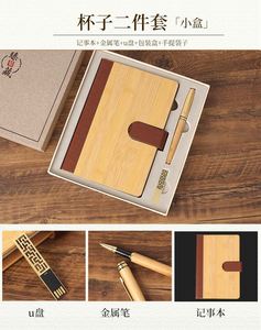 Bamboo <b>A5</b> Note Book Custom Logo Gift Set Diary <b>Notebook</b> Covers Writing <b>Notebook</b> with Line Style Wood New Box Hardcover 96 Sheets - Product Image 3