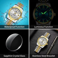 Reloj de Lujo Nuevo, con Cuarzo Luminoso, Resistente al Agua 30M, Calendario, Versátil, Elegante, Moderno y con un Diseño Sofisticado