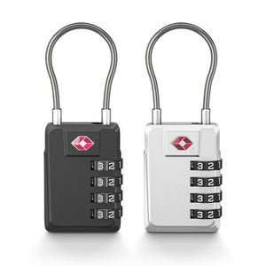 กุญแจล็อคแบบผสมผสานที่ได้รับการรับรองจาก TSA 4 หลัก ตัวล็อคทำจากเหล็กผสมสังกะสี สำหรับกระเป๋าเดินทาง เป้สะพายหลัง ใช้ในบ้านและนอกบ้าน - Product Image 1