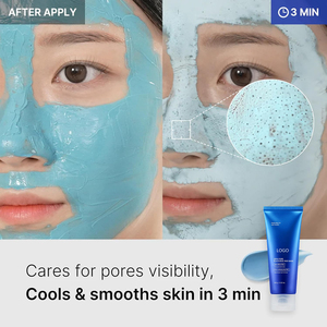 Masque Facial Purifiant au Charbon Actif Anti-Points Noirs Formule Rafraîchissante et Resserre les Pores Soin Visage à l'Argile 100g Marque Blanche - Product Image 4
