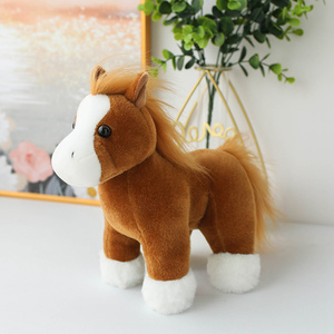 Thú nhồi bông-Người bạn đồng hành An Ủi-Đồ chơi sang trọng động vật siêu mềm 20cm 3asst. Động vật thực tế-Ngựa Ngựa - Product Image 6