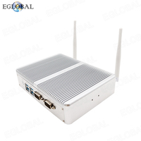 Mini PC OEM con Envío Gratuito, Celeron 2955U, Doble NIC, Doble COM, Doble Núcleo, SSD de 256 GB, Linux, Sin Ventilador, WiFi, Mini Ordenador Económico para el Hogar y la Oficina