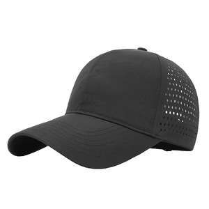 Gorra de béisbol unisex de malla, nailon, de secado rápido, transpirable, con protección solar, color sólido, para circunferencias de cabeza grandes - Product Image 1