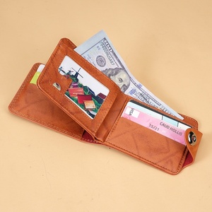 Dompet Kartu Bergaya Retro Terinspirasi Bisnis dengan Pola Karakter Timbul Lipat Dolar AS, Banyak Slot Kartu, Dompet Pengemudi - Product Image 2