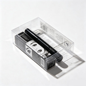 Caja de embalaje cosmético transparente personalizada de PET para delineador de ojos y rímel, blíster rectangular - Product Image 2