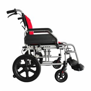 Fauteuil roulant de voyage compact pour personnes âgées et adultes, cadre en alliage d'aluminium, chaise pliante de transport avec freins à main doubles pour les soignants - Product Image 4