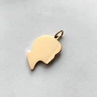 EManco Dropshipping Pendentif Breloque DIY en Acier Inoxydable Motif Tête de Fille, Apprêts Géométriques pour la Fabrication de Colliers, Vente en Gros