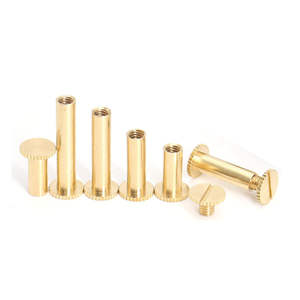 Custom Brass Aluminum Stainless or Steels Nonstandard Fastener Male and Female Screw Book <b>Binding</b> Set Bolts Chicago Screw - Product Image 6