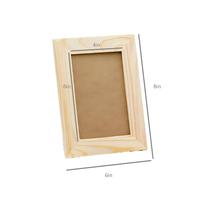 Marco de Fotos de Madera de Pino Natural sin Acabado, Marco de Madera Cruda para Fotos, Marco de Exhibición de Fotos para Escritorio o Pared, para Manualidades DIY