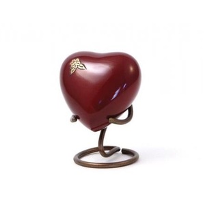Urnas de cremación de recuerdos pequeños en forma de corazón metálico de alta calidad más vendidas para cenizas humanas/suministros funerarios - Product Image 1
