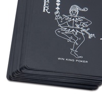 Cartes à jouer personnalisées imprimées avec logo noir sur le côté, écologiques, recyclables, dans une boîte en papier pour usage familial