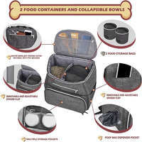 Sac à dos de voyage pour chien, double couche, imperméable, capacité 15 kg, fermeture éclair, approuvé par les compagnies aériennes, durable, pour animaux de compagnie