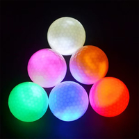 Balles de golf NQ SPORTS à LED lumineuses en Surlyn, lot de deux, emballage personnalisé pour l'entraînement nocturne
