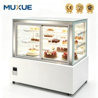Vitrine réfrigérée pour gâteaux MUXUE, à température unique, commerciale, avec refroidissement par ventilateur, éclairage LED, réfrigérant R134a