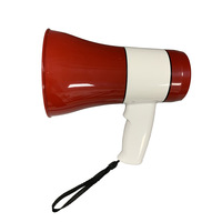 Altavoz de bocina de alarma de mano Mini megáfono pequeño de plástico recargable con registro