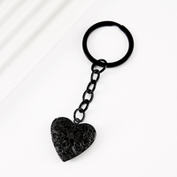 Ywyougang Ensemble de porte-clés avec médaillon cœur creux, 4 couleurs, porte-clés en métal avec insert photo, pendentif cœur, chaîne pour breloque de sac, cadeau