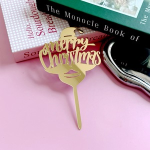 ท็อปเปอร์เค้กคริสต์มาสลายน้ำผึ้งและรสหวาน  อะคริลิกหนา 1.3 มม. สำหรับตกแต่งเค้กในเทศกาลวันหยุด - Product Image 6