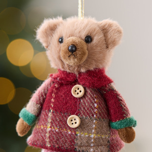 Nouvelle décoration de Noël à suspendre, adorable pendentif en peluche en forme d'ours, animal en peluche, décoration de Noël - Product Image 2