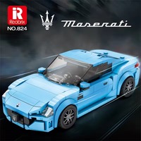 Reobrix 11027-828 Nouveau modèle de voiture de sport MOC City Speed, jouets en briques de plastique à assembler soi-même pour enfants, ensembles de blocs de construction, cadeau