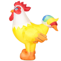 Décoration de Noël gonflable personnalisée DAMAI de 6 pieds en forme de coq avec lumières LED intégrées pour l'extérieur