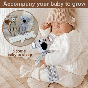 Handgefertigte Entzückende Gehäkelte Tier-Plüschtiere Niedliche Weiche Bären Hasen Koala Stoffpuppen Tröster PP Baumwolle Baby Geschenke Souvenirs - Product Image 2