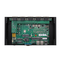 K30611X 15W de baja potencia sin ventilador Industrial Mini PC 6 COM 8 USB 3 Salida de pantalla Soporte de computadora integrado Win 7 OS