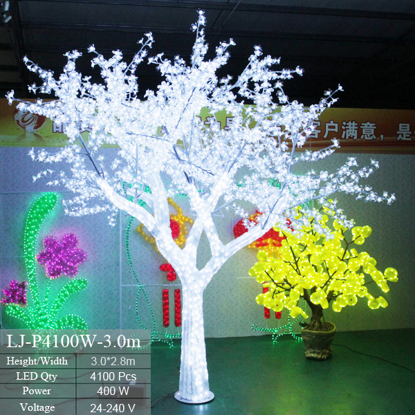 Hot Selling Product Wholesale Professional Outdoor Artificial Led White Artificial Cherry Tree