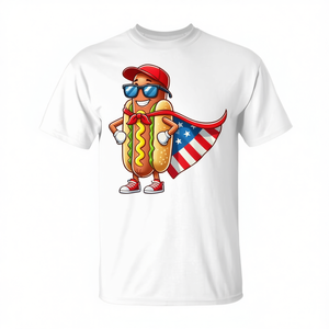 T-shirt Twin Hot Dog con bandiera patriottica americana USA 4th - Product Image 2