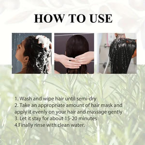 Masque capillaire à l'arbre à thé réparateur en profondeur hydratant avec logo personnalisé Masque capillaire naturel soyeux - Product Image 4