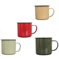 Mug émaillé par sublimation vintage, tasses personnalisées mugs de camping personnalisables, mugs par sublimation gobelet à café tasses en acier émaillé