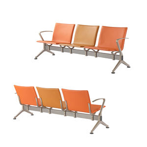 Silla de Espera Moderna de Metal para Aeropuerto con Asiento de Cuero PU, Duradera, de 2 a 5 Asientos, para Banco, Parque, Gimnasio, Hospital, Uso Público - Product Image 1