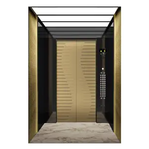 Cabina de ascensor de pasajeros de lujo personalizada Nova 800kg Cabina de ascensor