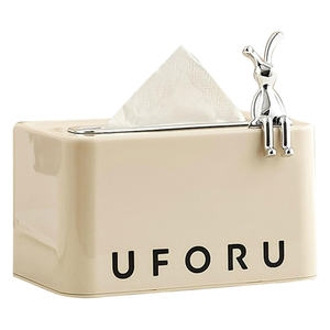 Caja de Pañuelos de Papel con Diseño Moderno de Dibujos Animados, Caja de Servilletas Cuadrada de Plástico de Lujo, Divertido Soporte para Mesa - Product Image 1