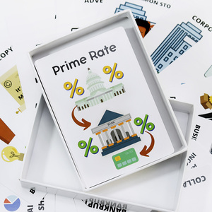 Service d'impression personnalisé OEM, kit de cartes flash financières amusantes en papier de haute qualité avec boîte rigide en deux parties pour cadeaux promotionnels - Product Image 6