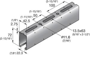 Perfil de Acero en C HILTI MT-60 OC - Estructura Modular de Resistencia Media para Sistemas de Soporte MEP - Product Image 2