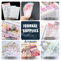 Rouleaux d'autocollants en PET transparent holographique 3D haut de gamme personnalisés pour le journaling et les fournitures de scrapbooking