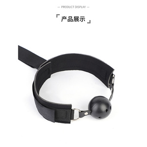 Black Webbing Hand And Neck <b>Restraint</b> With D Rings For Sexual <b>Bondage</b> Adult Use - Product Image 4