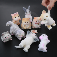 Mainan Squishy Kucing Simulasi Lembut Berkilau Rebound Asli Kartun Penghilang Stres Populer